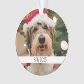Custom Double Sided Dog Pet Christmas Ornament (voorkant)