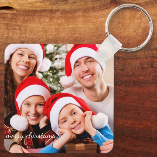 Custom Double-Sided Family Photo Keychain Keepsake (Achterkant)