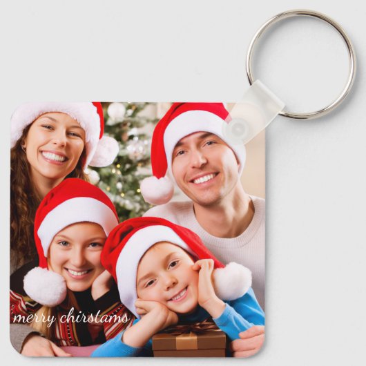 Custom Double-Sided Family Photo Keychain Keepsake (Achterkant)