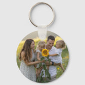 Custom Double Sided Family Two Photo Christmas Cer Sleutelhanger (Achterkant)
