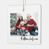 Custom Double Sided Family Two Photo Christmas Keramisch Ornament (Links)