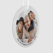 Custom Double Sided Family Two Photo Christmas Ornament (voorkant)