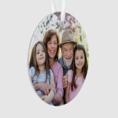 Custom Double Sided Family Two Photo Christmas Ornament (voorkant)