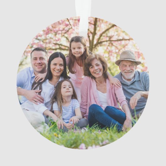 Custom Double Sided Family Two Photo Christmas Ornament (achterkant)