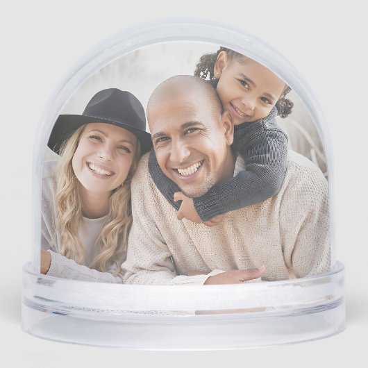 Custom Double Sided Family Two Photo Sneeuwbol (Voorkant)