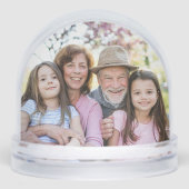 Custom Double Sided Family Two Photo Sneeuwbol (Voorkant)