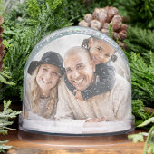 Custom Double Sided Family Two Photo Sneeuwbol