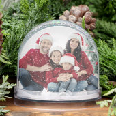 Custom Double Sided Family Two Photo Sneeuwbol
