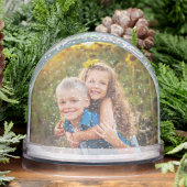 Custom Double Sided Family Two Photo Sneeuwbol