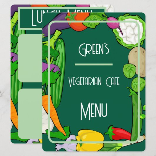 Custom Double Sided Flat Menu Template (Voorkant / Achterkant)
