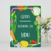 Custom Double Sided Flat Menu Template (Staand voorkant)