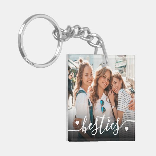 Custom Double Sided Friend Two Photo Sleutelhanger (Voorkant Links)