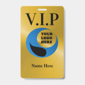 Custom Double Sided Laminated VIP Name Badge (Voorzijde)