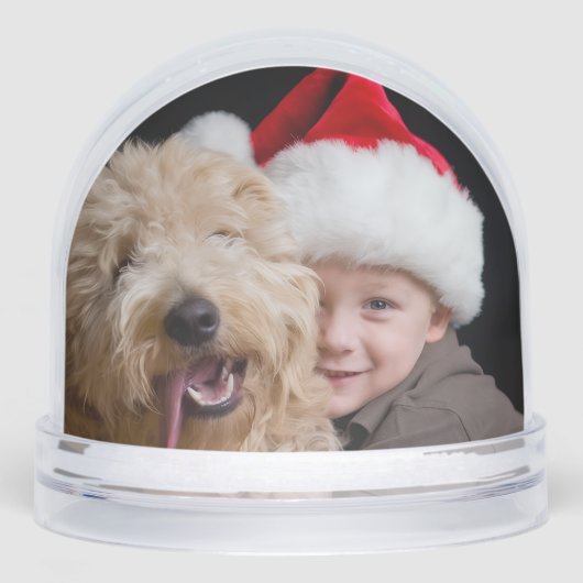 Custom Double-Sided Photo Holiday Snow Globe Sneeuwbol (Voorkant)