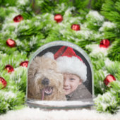 Custom Double-Sided Photo Holiday Snow Globe Sneeuwbol (Kerstmis)