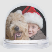 Custom Double-Sided Photo Holiday Snow Globe Sneeuwbol (Achterkant)