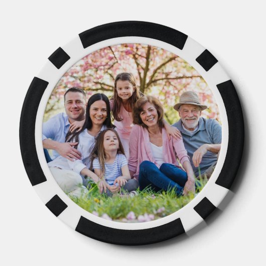 Custom Double Sided Two Photo Poker Chips (Achterkant)