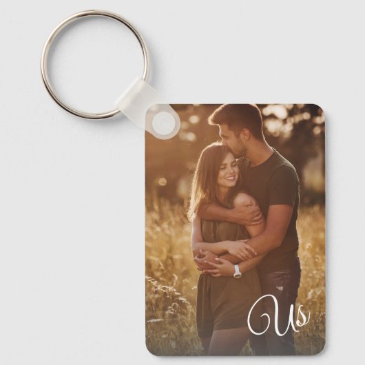 Custom Double Sided Two Photo Sleutelhanger (Voorkant)