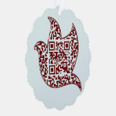 Custom Dove Sign Church | QR-code Ornament Kaart (Rechts)