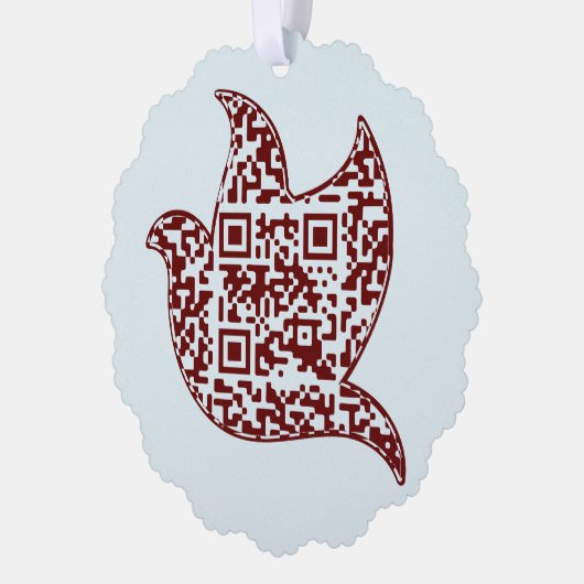 Custom Dove Sign Church | QR-code Ornament Kaart (Links)