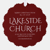 Custom Dove Sign Church | QR-code Ornament Kaart (Achterkant)
