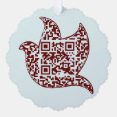 Custom Dove Sign Church | QR-code Ornament Kaart (Voorkant)