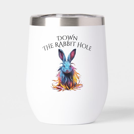 Custom Down the Rabbit Hole Blue Bunny (Achterkant)