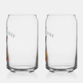 Custom Down the Rabbit Hole Blue Bunny Blikvorm Glas (Links)