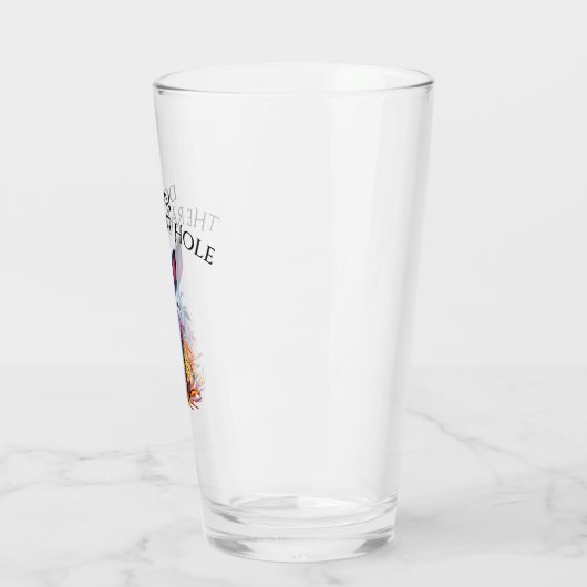 Custom Down the Rabbit Hole Blue Bunny Glas (Links)