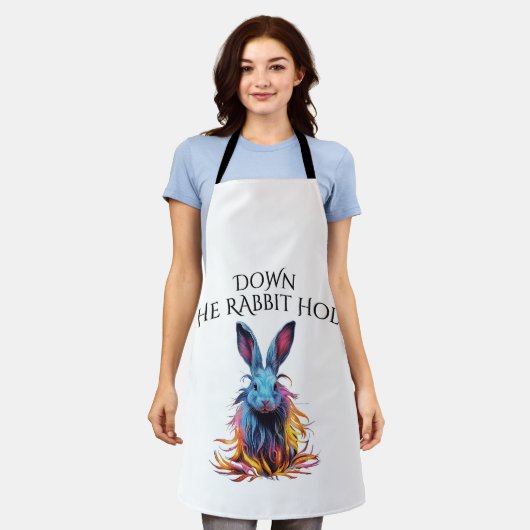 Custom Down the Rabbit Hole Blue Bunny Schort (Gedragen)