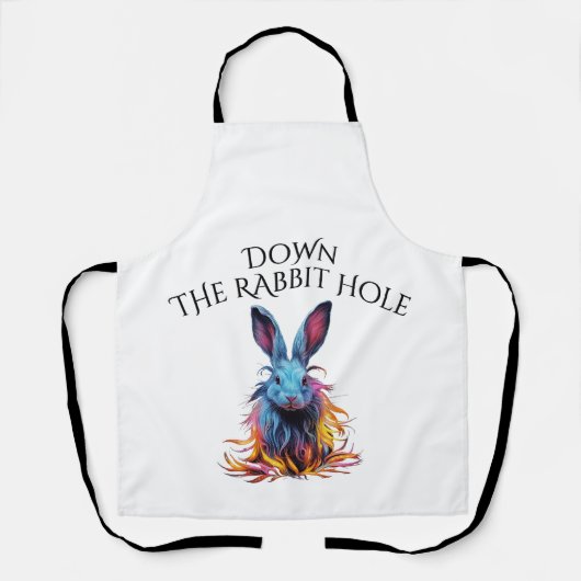 Custom Down the Rabbit Hole Blue Bunny Schort (Voorkant)