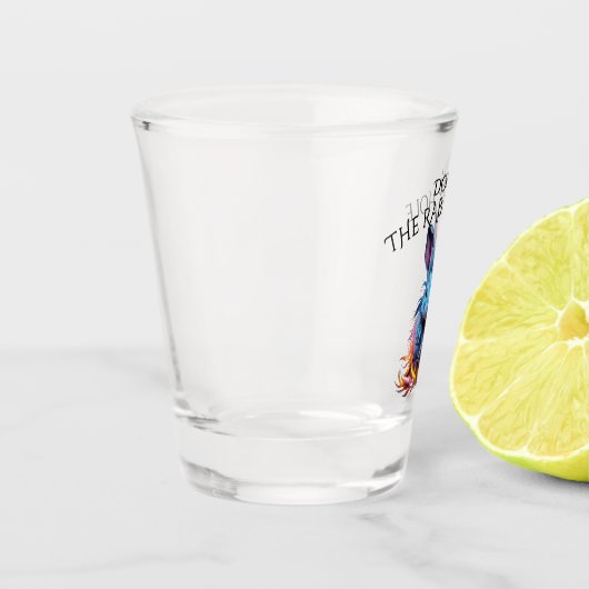 Custom Down the Rabbit Hole Blue Bunny Shot Glas (Links)