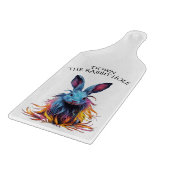 Custom Down the Rabbit Hole Blue Bunny Snijplank (Hoek)