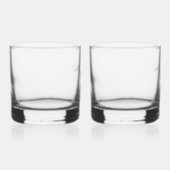 Custom Down the Rabbit Hole Blue Bunny Whisky Glas (Rechts)