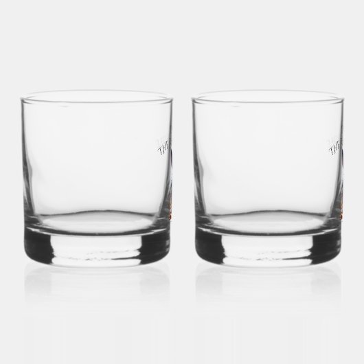 Custom Down the Rabbit Hole Blue Bunny Whisky Glas (Rechts)
