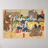 CUSTOM Dramatic Japanese Samurai Actor Print  (Voorkant)