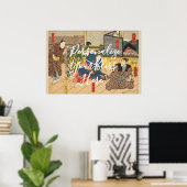 CUSTOM Dramatic Japanese Samurai Actor Print  (Thuiskantoor)