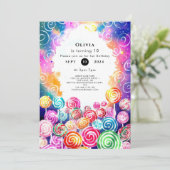 Custom Dreamy Candyland Verjaardag Kaart (Staand voorkant)