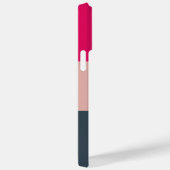 Custom Drie Kleur Blok Blush Roze Framboos Grijs Case-Mate iPhone Case (Achterkant / Rechts)