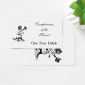 Custom Drink Ticket  Top Hat Cat Visitekaartjes (Bureau)