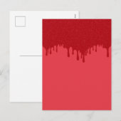 Custom Drip Design Briefkaart – Tomatenrood (Voorkant / Achterkant)