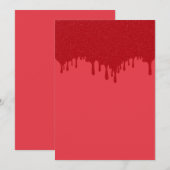 Custom Drip Effect Tomaat Rode Kaart (Voorkant / Achterkant)