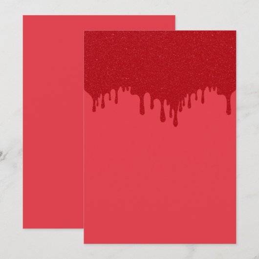 Custom Drip Effect Tomaat Rode Kaart (Voorkant / Achterkant)