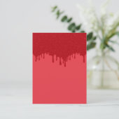 Custom Drip Tomaat Rood Briefkaart (Staand voorkant)