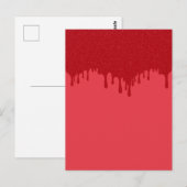 Custom Drip Tomaat Rood Briefkaart (Voorkant / Achterkant)