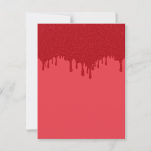 Custom Drip Tomaat Rood Briefkaart