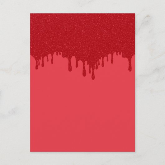 Custom Drip Tomaat Rood Briefkaart (Voorkant)