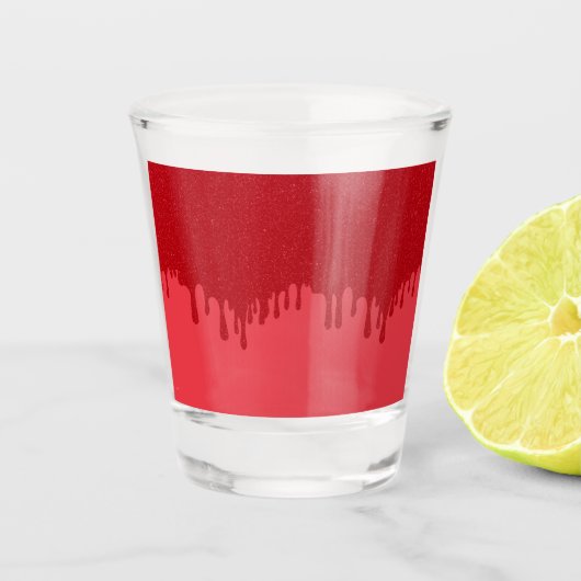 Custom Dripping Tomato Red Shot Glass – 1.5 oz Glas (Voorkant)