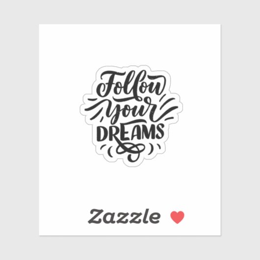 Custom droom eenvoudige offerte Custom-Cut Sticker (Vel)