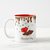 Custom druppelen Chocolade Koffie Mok (Links)